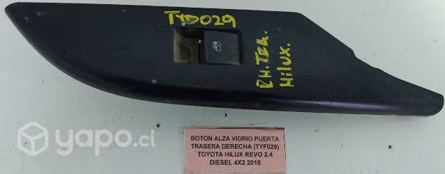 Boton Alza Vidrio Tras Der Toyota Hilux Revo 2018