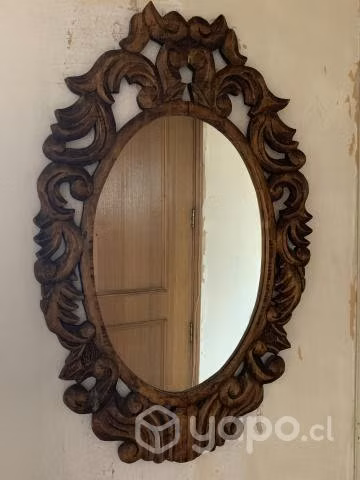 Espejo madera decorado - Imagen 2