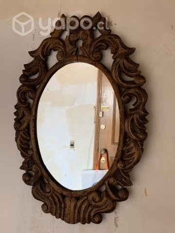 Espejo madera decorado