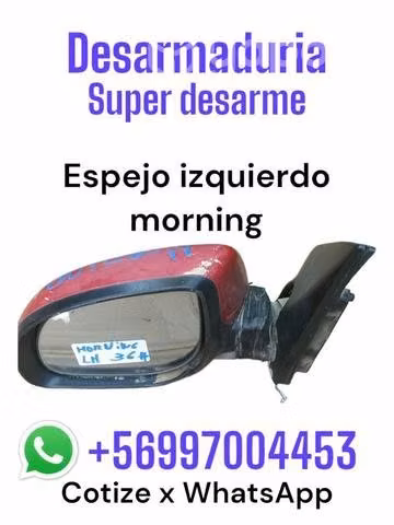 Espejo izquierdo Kia morning