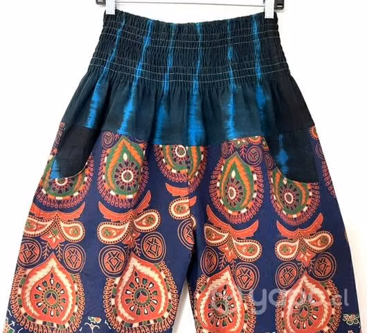 Pantalón Hindú Con Bolsillo Talla L/xl Azul Y Otro
