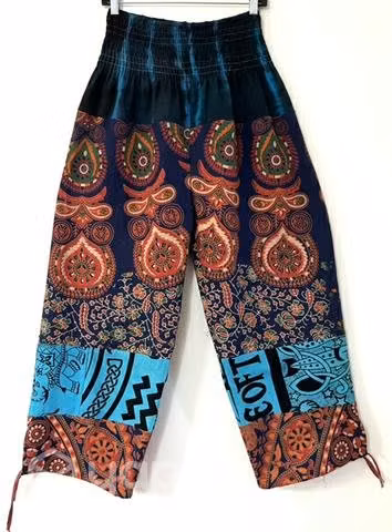 Pantalón Hindú Con Bolsillo Talla L/xl Azul Y Otro