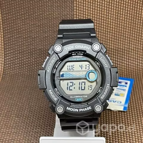 Reloj casio ws1300h-1 mareas sumergible nuevos