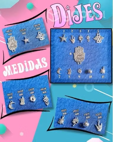 Dijes para colgantes y pulseras