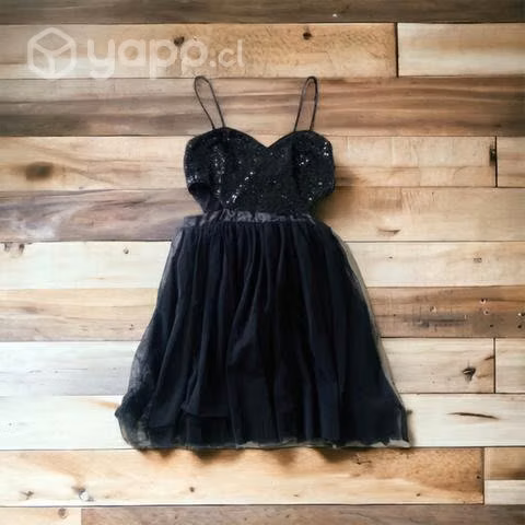 Vestido lentejuelas negro para fiesta