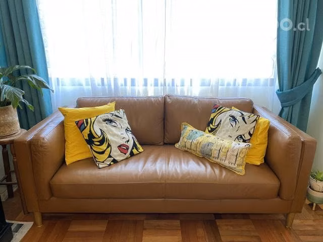 Sofá de cuero 3 cuerpos