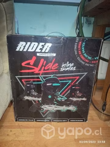 Patin En Linea Rider Slide Negro Y Rojo