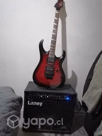Guitarra+ pedalera + amplificador