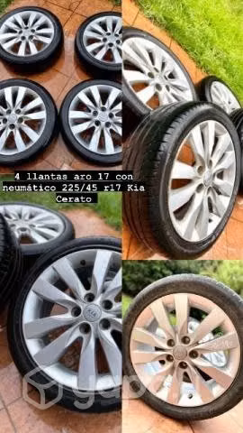 4 llantas con neumático Kia Cerato