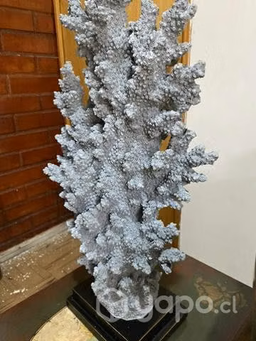 Escultura de coral azul celeste - Imagen 5