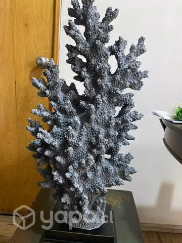 Escultura de coral azul celeste - Imagen 4