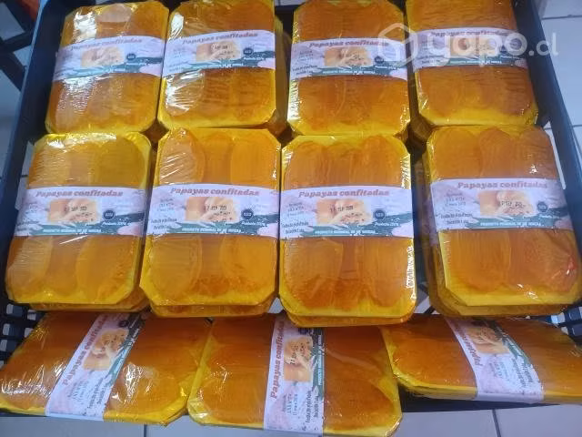 Papayas confitadas