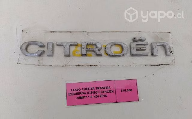 Logo Puerta Trasera Izq (CJ193) Citroen Jumpy HDI