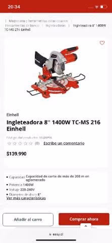 Ingleteadora 8'' 1400W TC-MS 216 Einhell