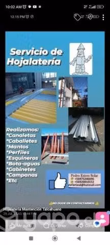 Hojalateria y mantenimiento
