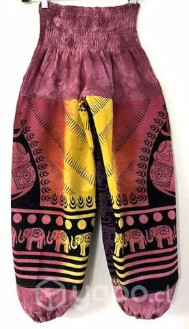 Pantalón Hindu Con Bolsillo Talla 10/12 Años Rosa