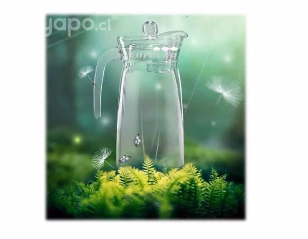 Jarra De Vidrio Alargada Con Tapa