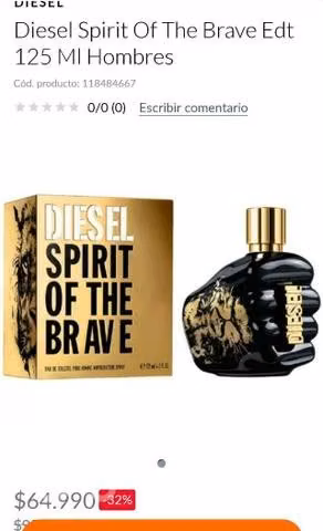 Perfume diesel 125 ML nuevo