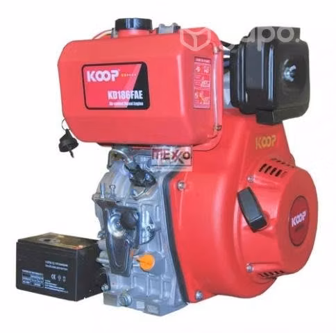 Motor Diesel 10hp, Partida Eléc. Con Bat. Koop