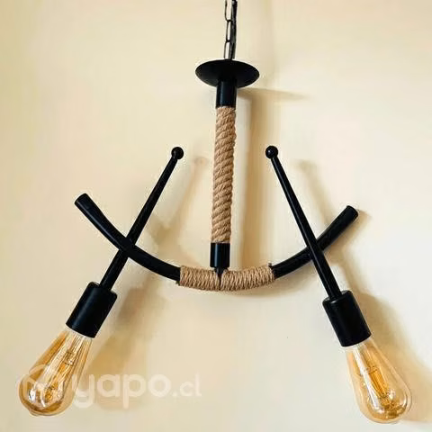 Lámpara colgante vintage 2 luces