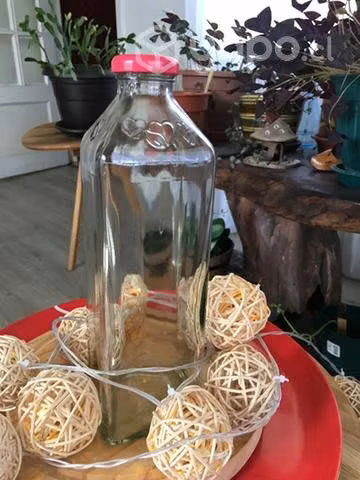 Botella cuadrada para decorar