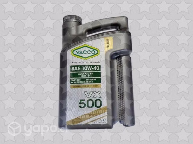 Aceite motor 10w40 semisintetico Yacco (bidon 5 lt