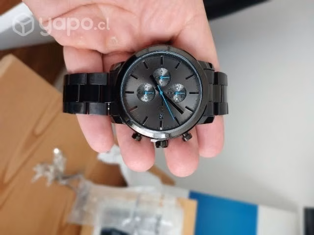 Reloj acero negro hombre