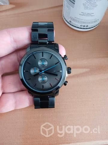 Reloj acero negro hombre