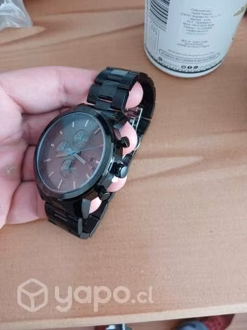 Reloj acero negro hombre