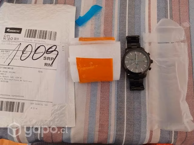 Reloj acero negro hombre