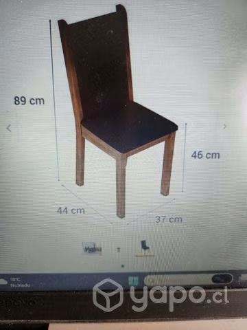 6 sillas de madera nuevas para armar de comedor - Imagen 6