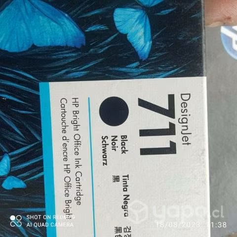 Tinta HP 711 black original de 80ml