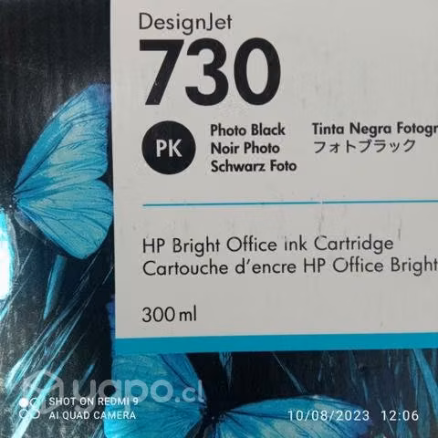 Tintas HP 730 colores originales de 300ml