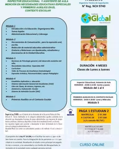 ¡promoción para curso de asistente de aula