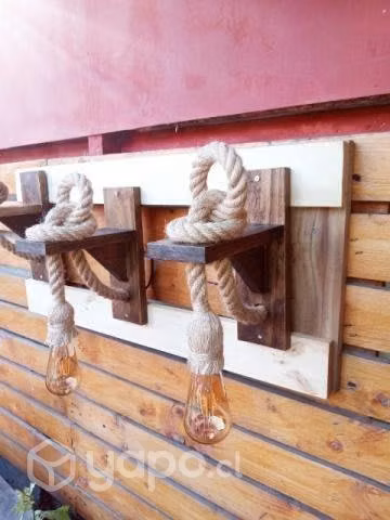 Lumimarias Rusticas con Ampolletas - Imagen 5