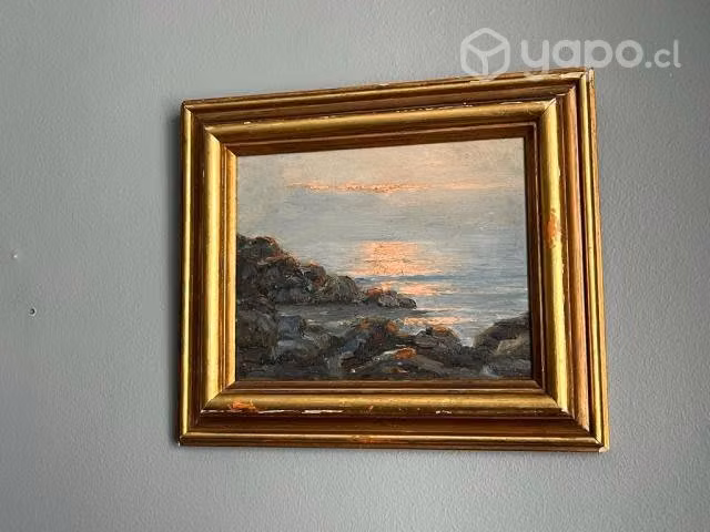 Oleo en madera pintor Manuel Casanova Vicuña