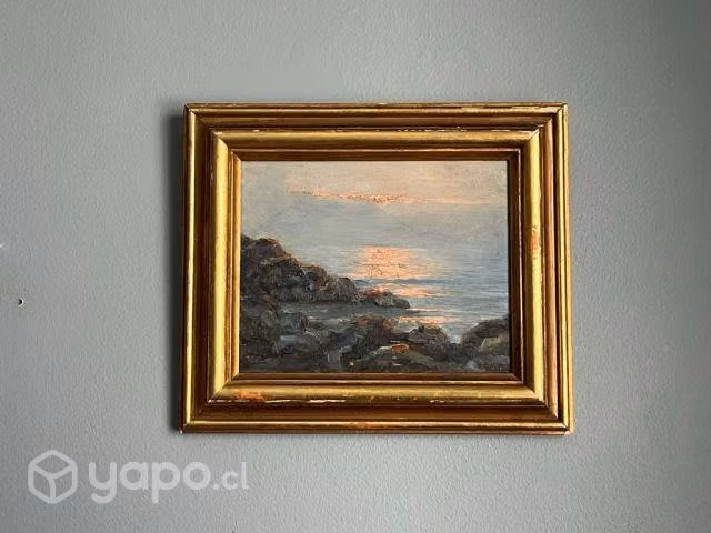 Oleo en madera pintor Manuel Casanova Vicuña