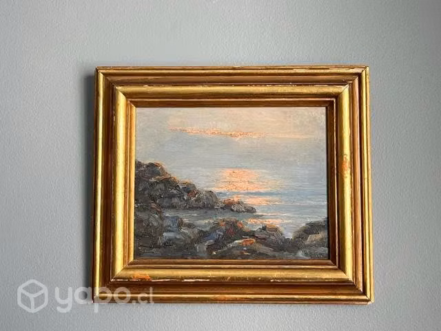 Oleo en madera pintor Manuel Casanova Vicuña