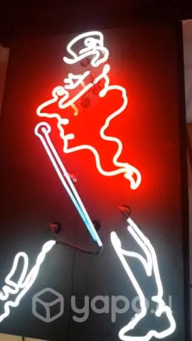 Adorno Bar letrero Neon Gas J.W