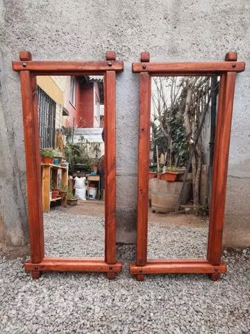 Espejos marco de madera para pared - Imagen 4