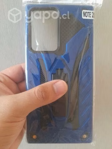 Funda Armadura Azul Con Soporte Sam Note 20 Ultra