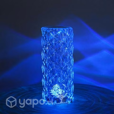 Lampara velador adorno de cristal rosa diamante t