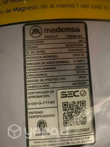 Caldera mademsa term80 - Imagen 4