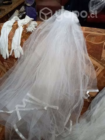 Vestido de novia talla M completo con accesorios