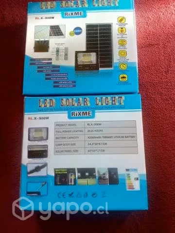 Foco solar 500 E con Panel Solar