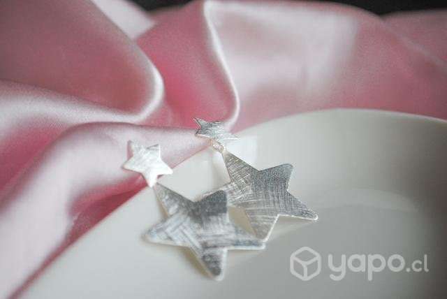 Aros estrellas plata 925 - Imagen 2