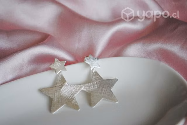 Aros estrellas plata 925