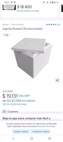 Cajas de plumavit