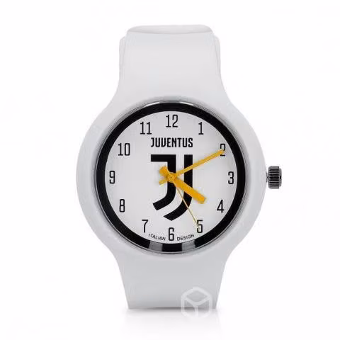 Juventus Reloj Pulsera de Silicona Blanco C/ Logo