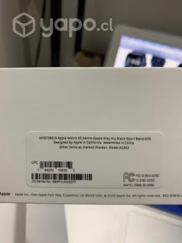 Apple watch SE 44mm Space gray Alu black Sport GPS